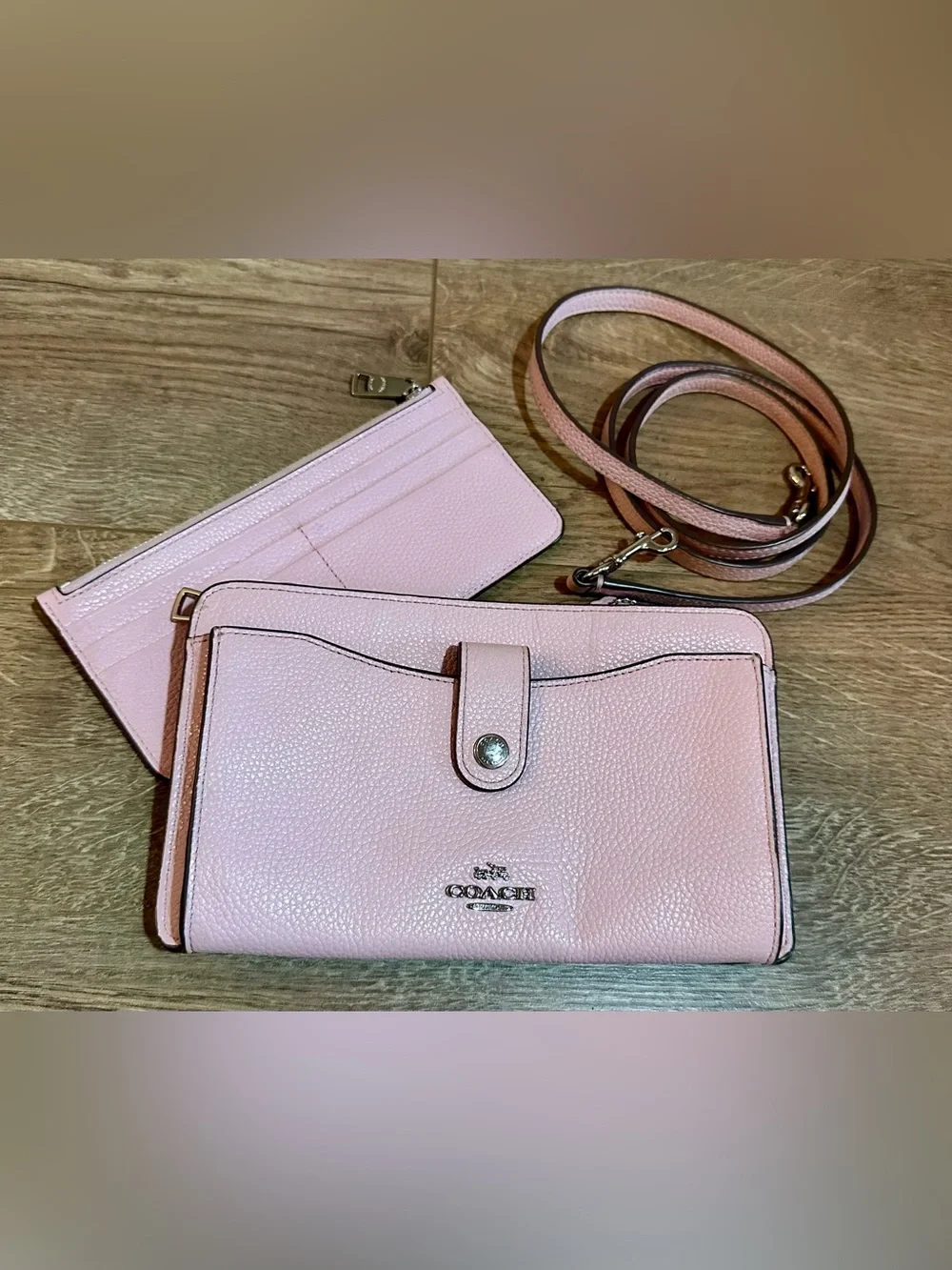 Coach Noa Pop Up Messenger Bag Pebbled Leather Pink Peony - Picture 3 of 15